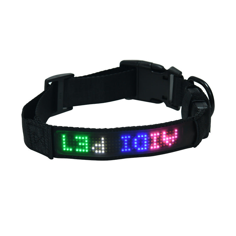 Smart Tracking Device Mobile Phone APP Control DIY Edit Anti-lost LED Luminous Dog Harness