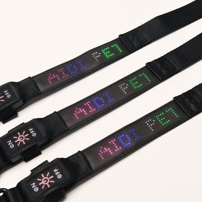 Smart Tracking Device Mobile Phone APP Control DIY Edit Anti-lost LED Luminous Dog Harness